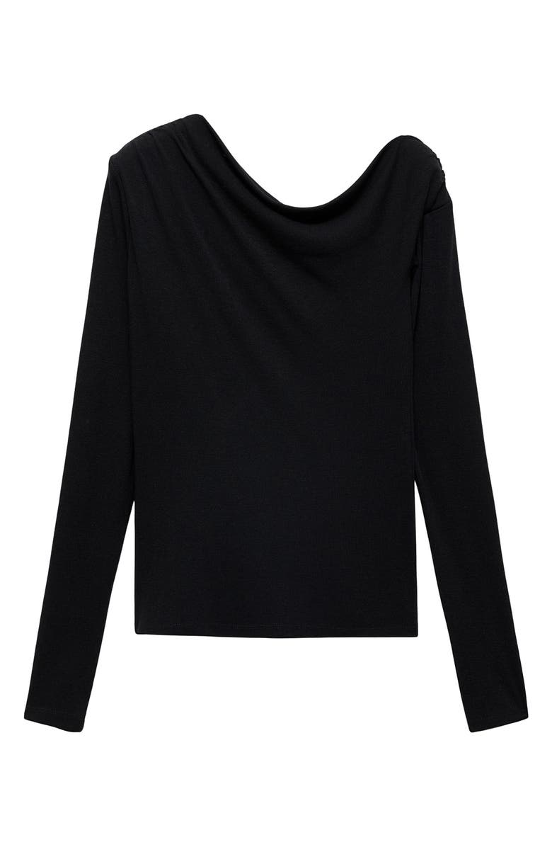 MANGO Dakota Asymmetric Cowl Neck Long Sleeve Top, Alternate, color, 