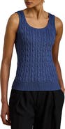 Lauren Ralph Lauren Cable Stitch Cotton Blend Tank