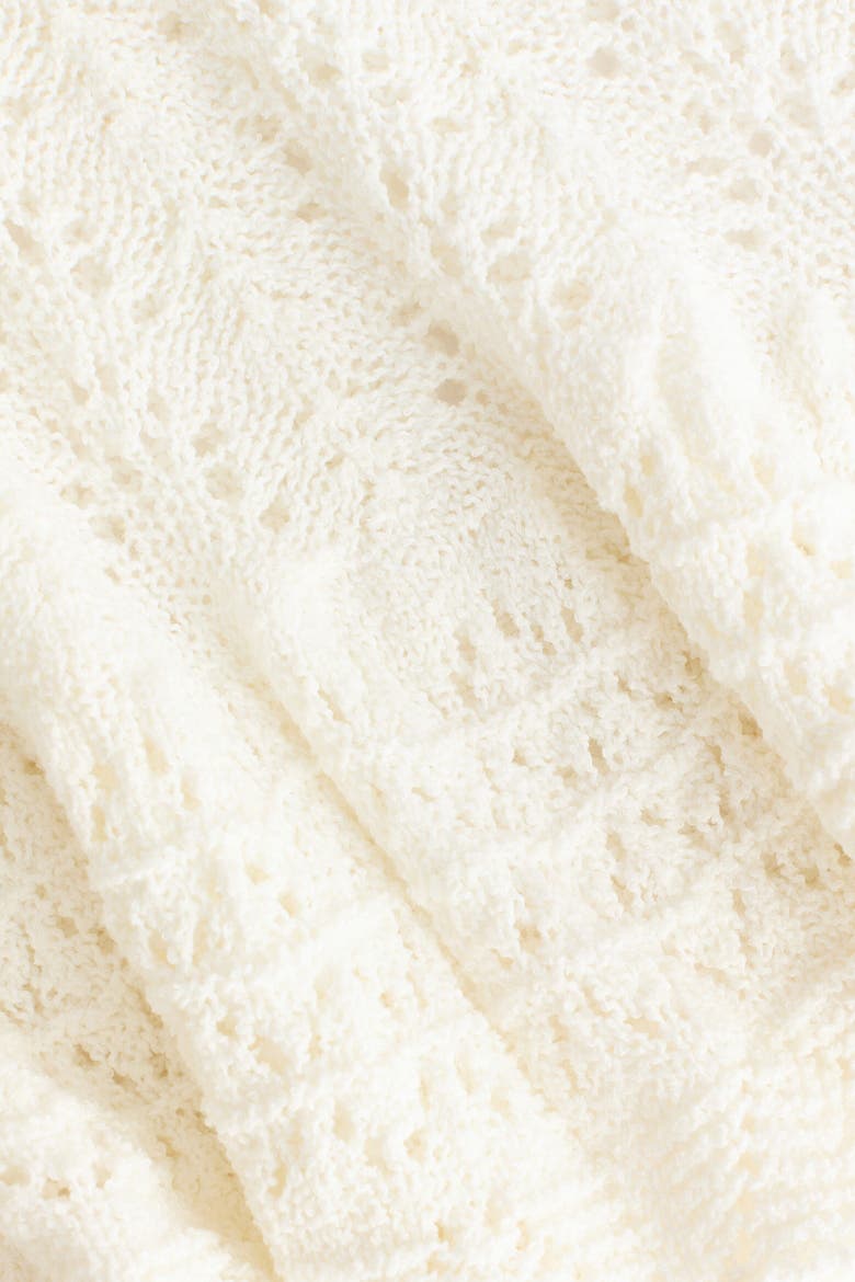 Pointelle-knit Skirt, Alternate, color, White