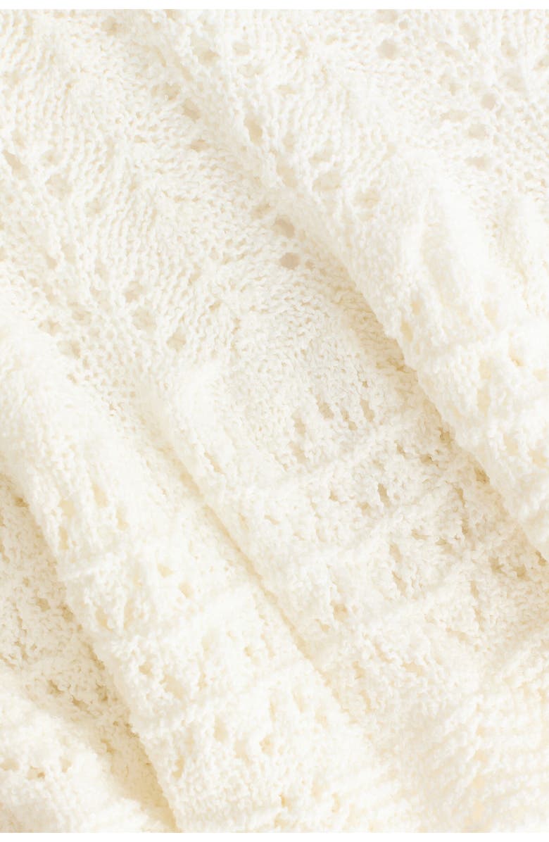 H&M Pointelle-knit Skirt, Alternate, color, White