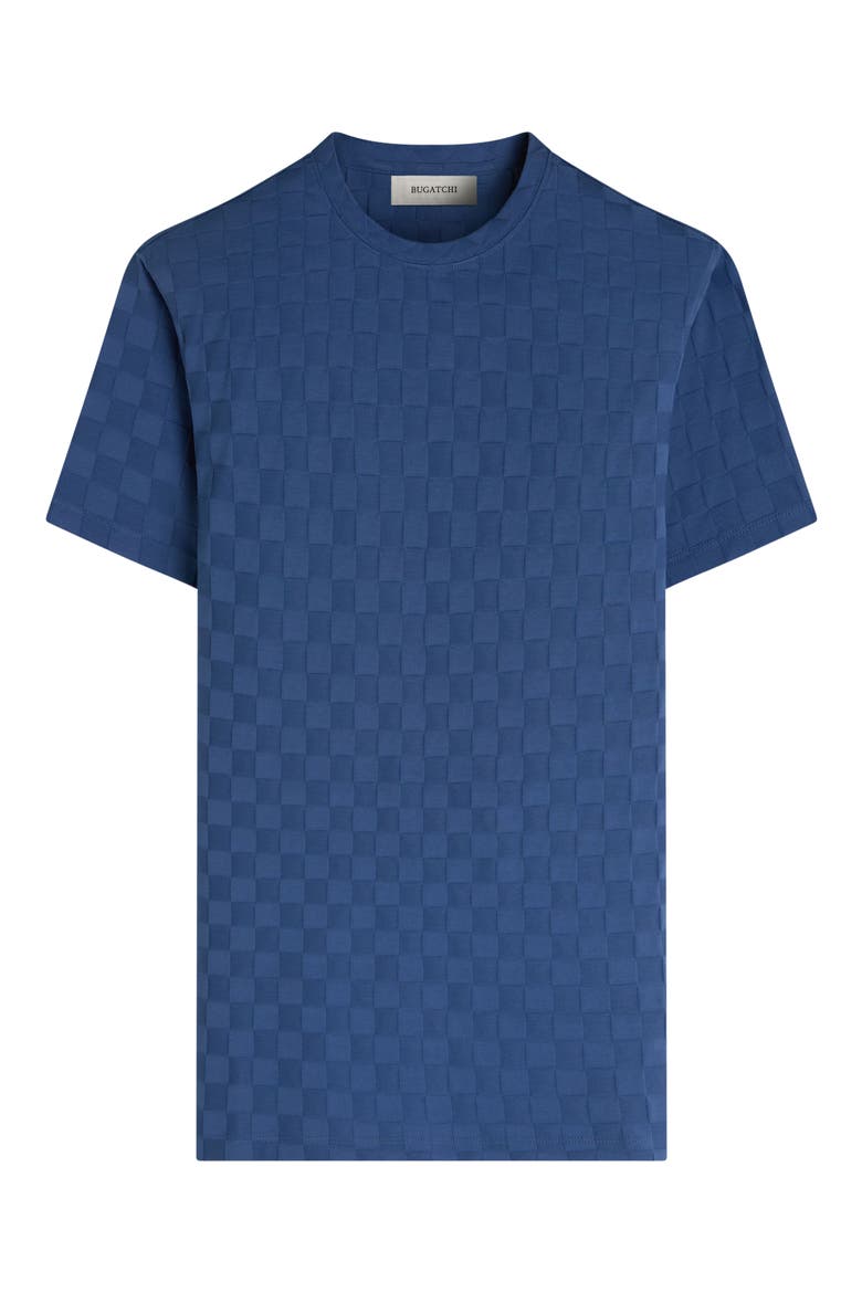 Geo Textured Cotton T-Shirt, Alternate, color, COBALT