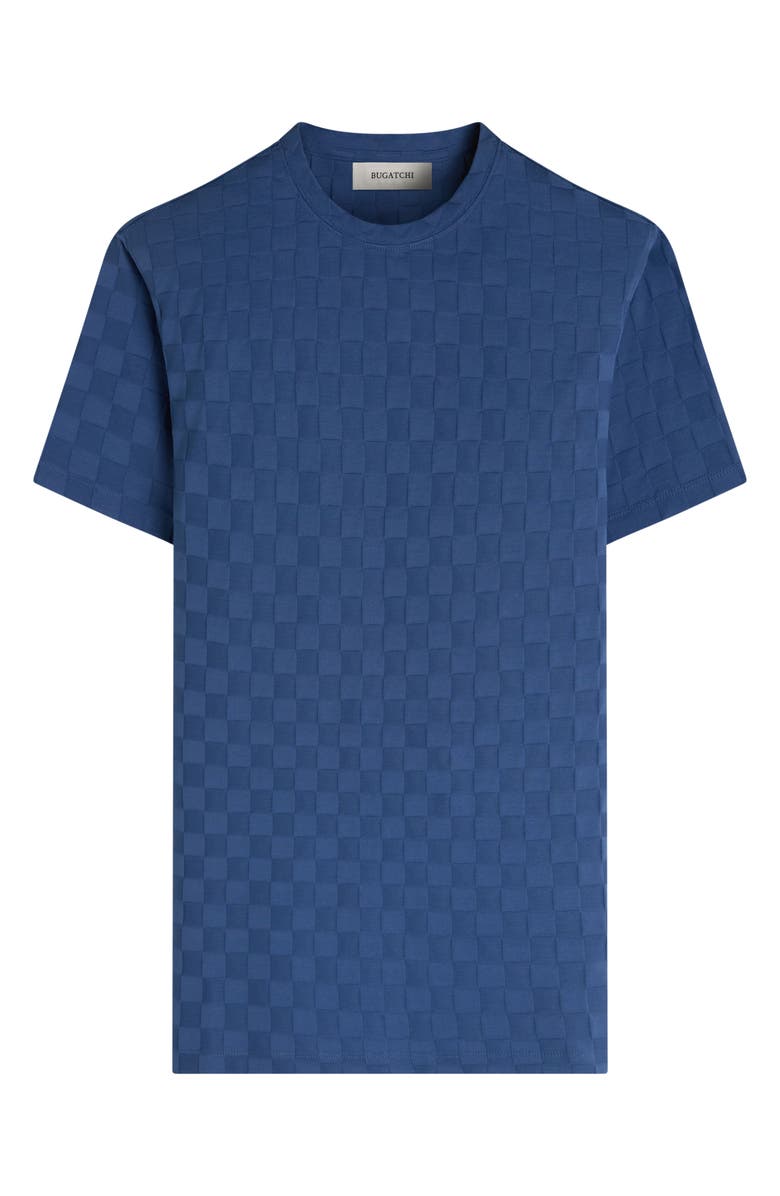 Bugatchi Geo Textured Cotton T-Shirt, Alternate, color, Cobalt