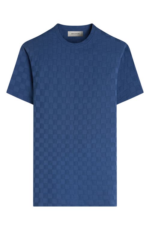 Bugatchi Geo Textured Cotton T-shirt In Blue