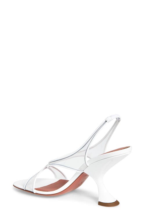 Amina Muaddi Lena Slingback Sandal In White
