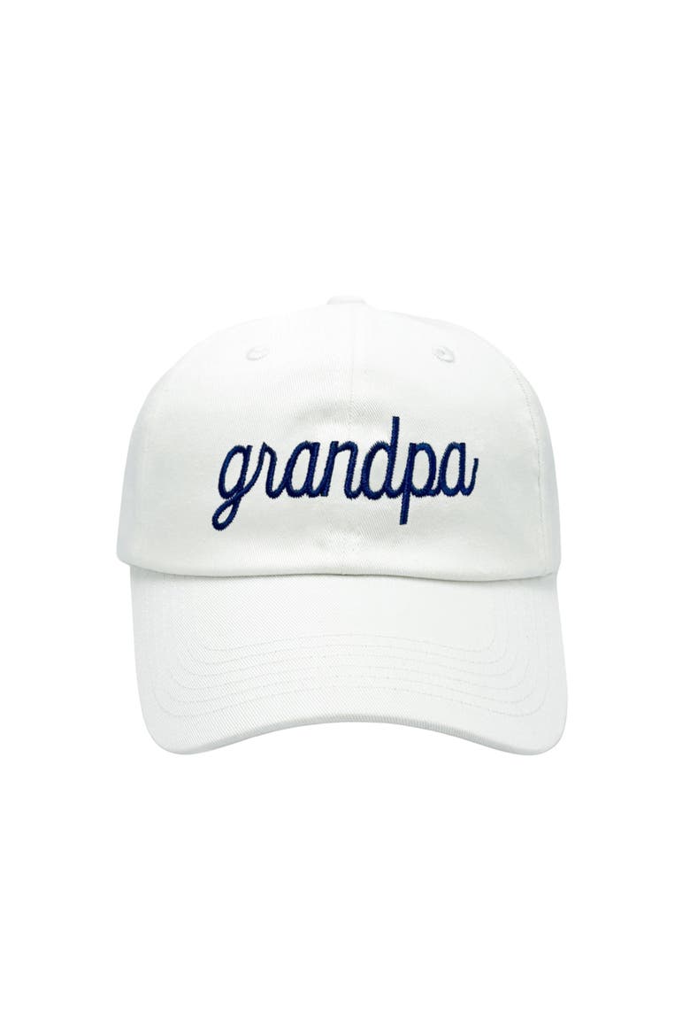 Grandpa Adult Baseball Hat, Main, color, White