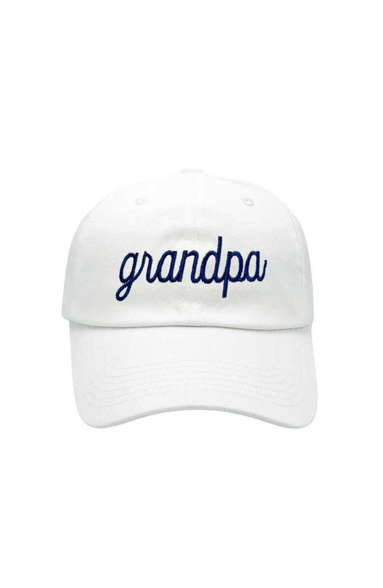Bits & Bows Grandpa Adult Baseball Hat, Main, color, White