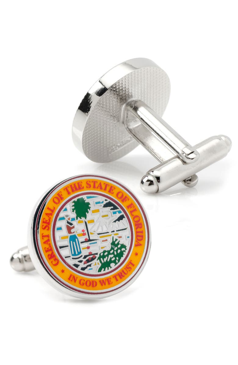 Cufflinks, Inc. Florida Seal Cuff Links, Alternate, color, Orange