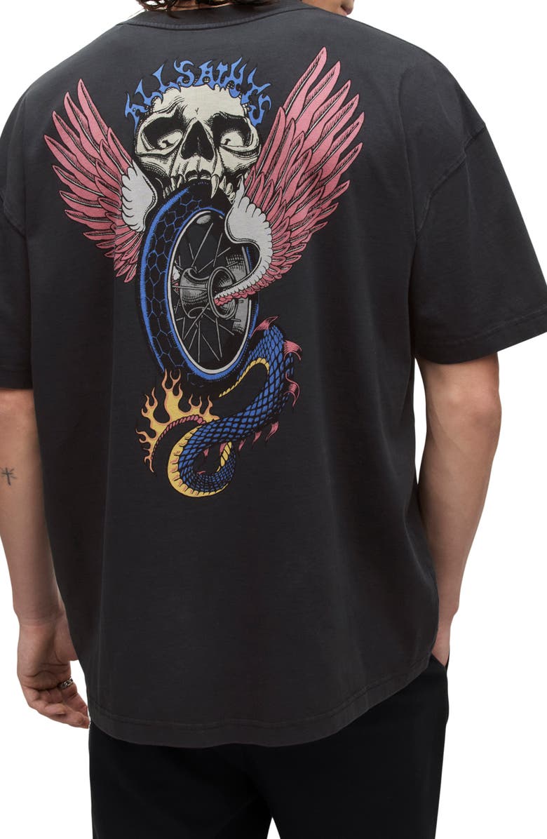 AllSaints Road Rash Graphic Tee, Alternate, color, 
