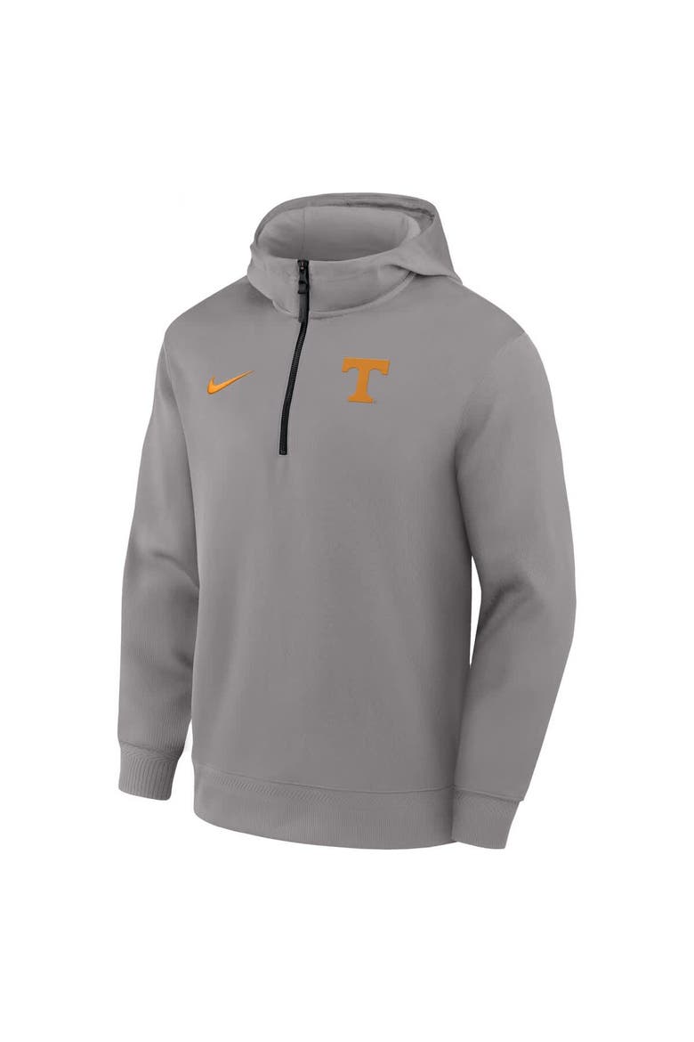 Men's Nike Gray Tennessee Volunteers 2025 Coaches Premium Dri-FIT Quarter-Zip Hoodie, Alternate, color, Gray