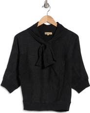 Democracy Dolman Tie Neck Sweater