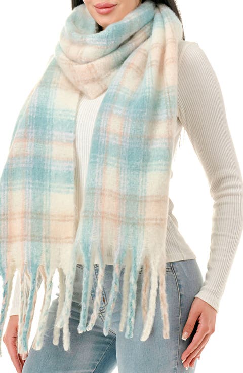 Fringe Plaid Scarf
