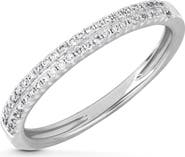 Bony Levy 18K White Gold Pavé Diamond Stackable Band Ring