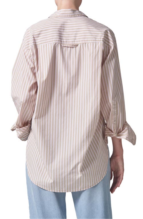 CITIZENS OF HUMANITY CITIZENS OF HUMANITY KAYLA MESA STRIPE OVERSIZE BUTTON-UP SHIRT 