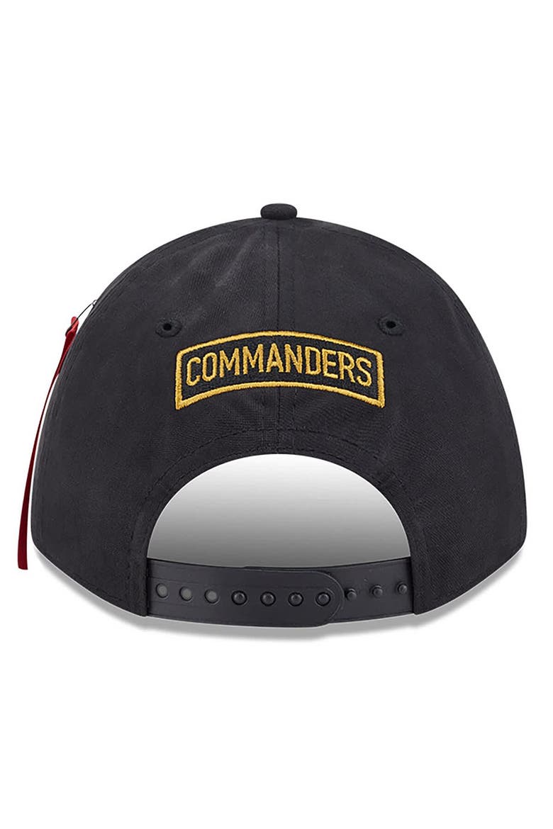 Men's New Era x Alpha Industries  Black Washington Commanders A-Frame 9FORTY Adjustable Hat, Alternate, color, Black