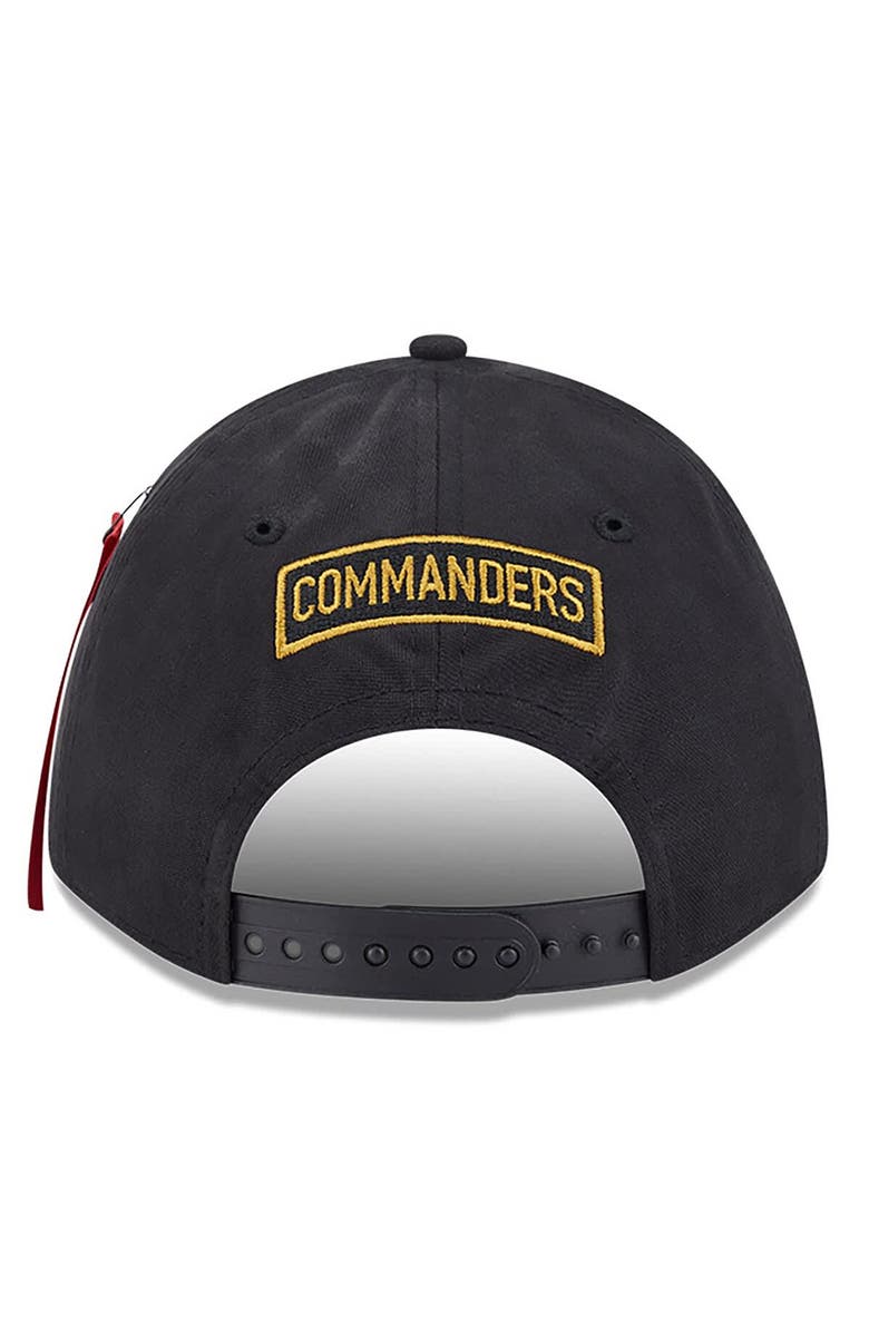 New Era x Alpha Industries Men
s New Era x Alpha Industries  Black Washington Commanders A-Frame 9FORTY Adjustable Hat, Alternate, color, Black