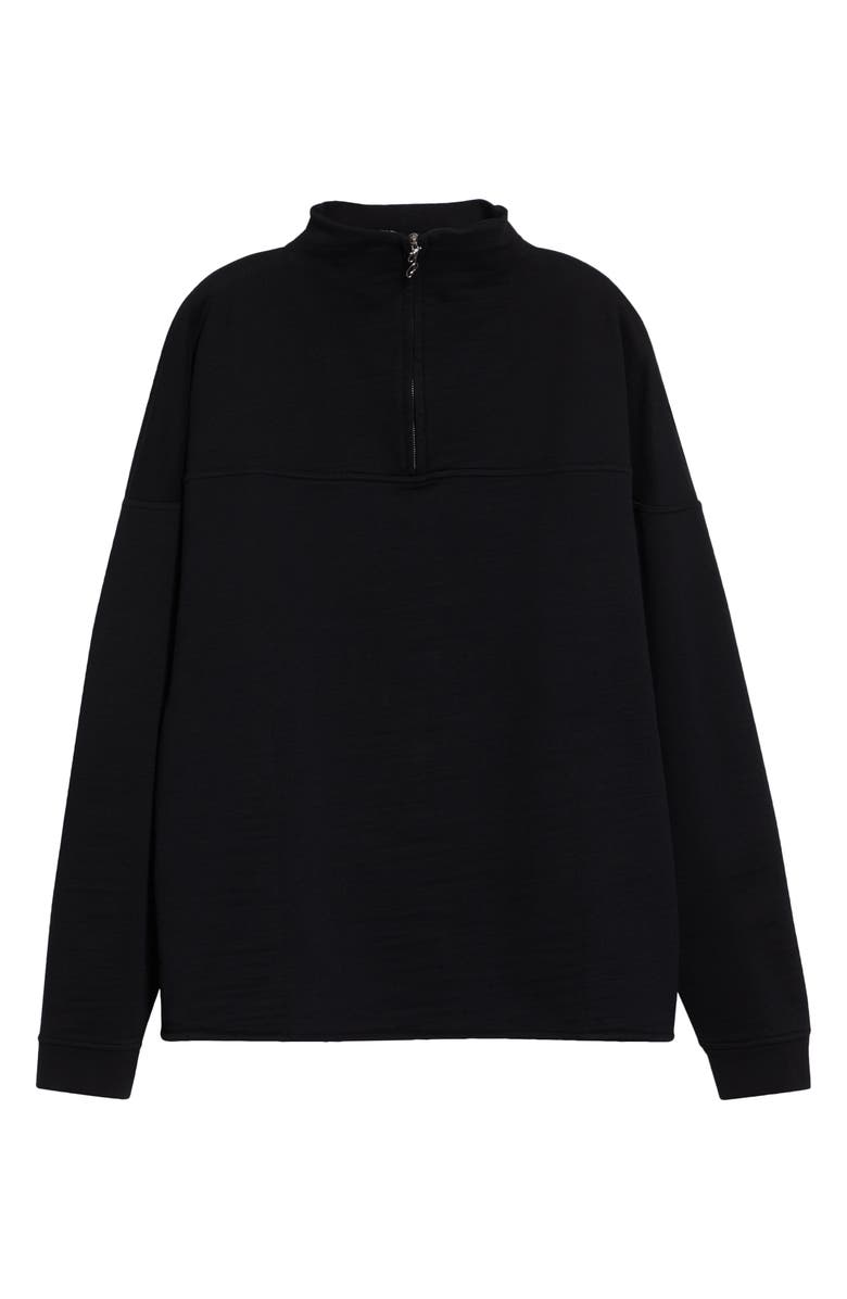 Jacquemus The Rond Carré Half Zip Sweatshirt, Main, color, Black