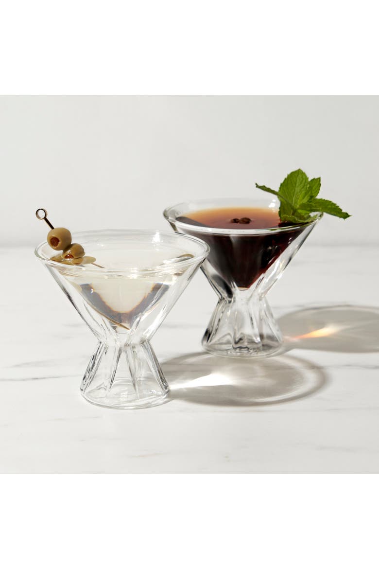 Double Walled Martini Glasses Set of 2, Alternate, color, Clear
