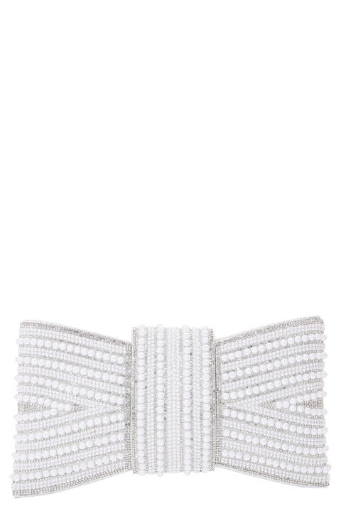 Rhinestone Bow Clutch