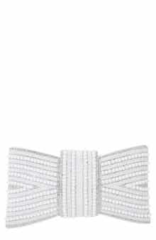 BERNESS Rhinestone Bow Clutch