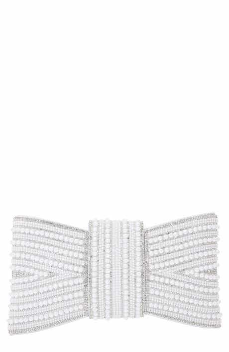 BERNESS Rhinestone Bow Clutch