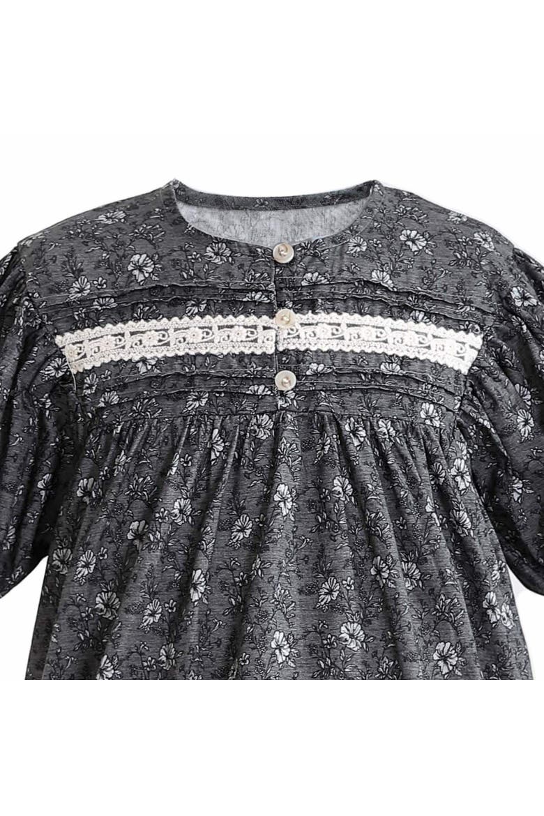 Floral Lace Dress, Alternate, color, Grey