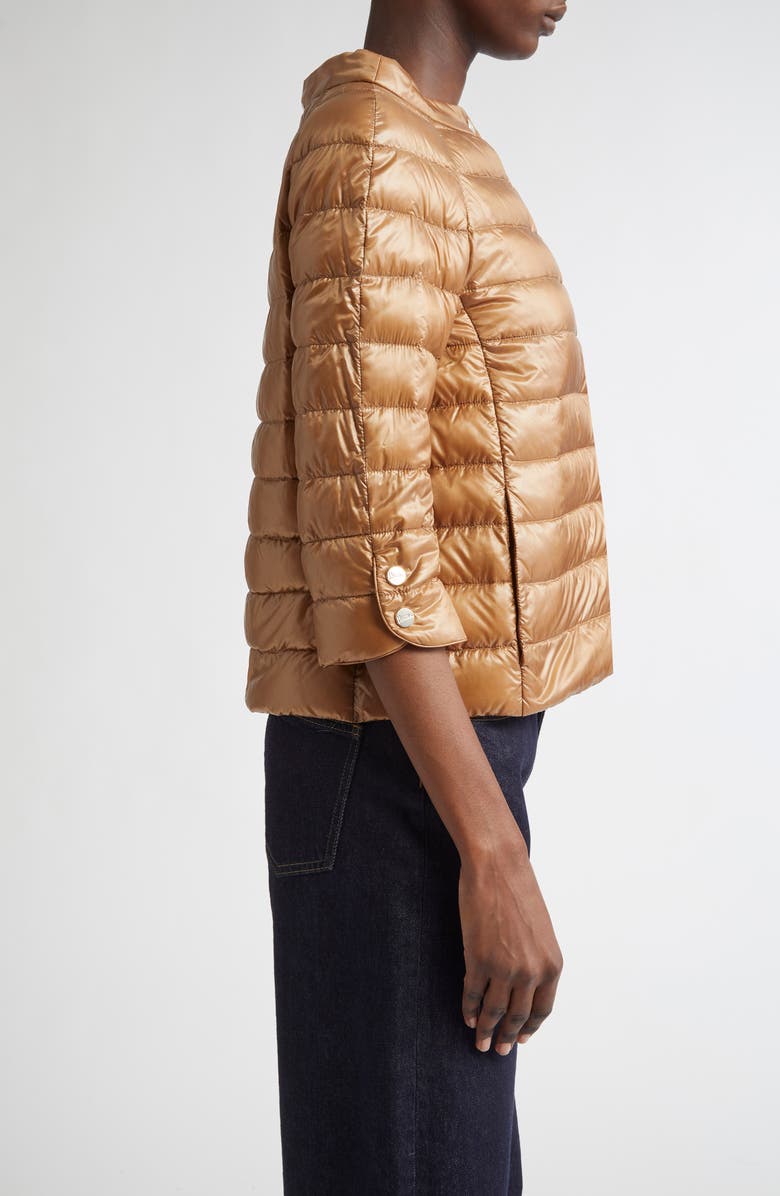 Herno Elsa Iconico Ultralight Water Repellent Down Puffer Jacket, Alternate, color, Camel