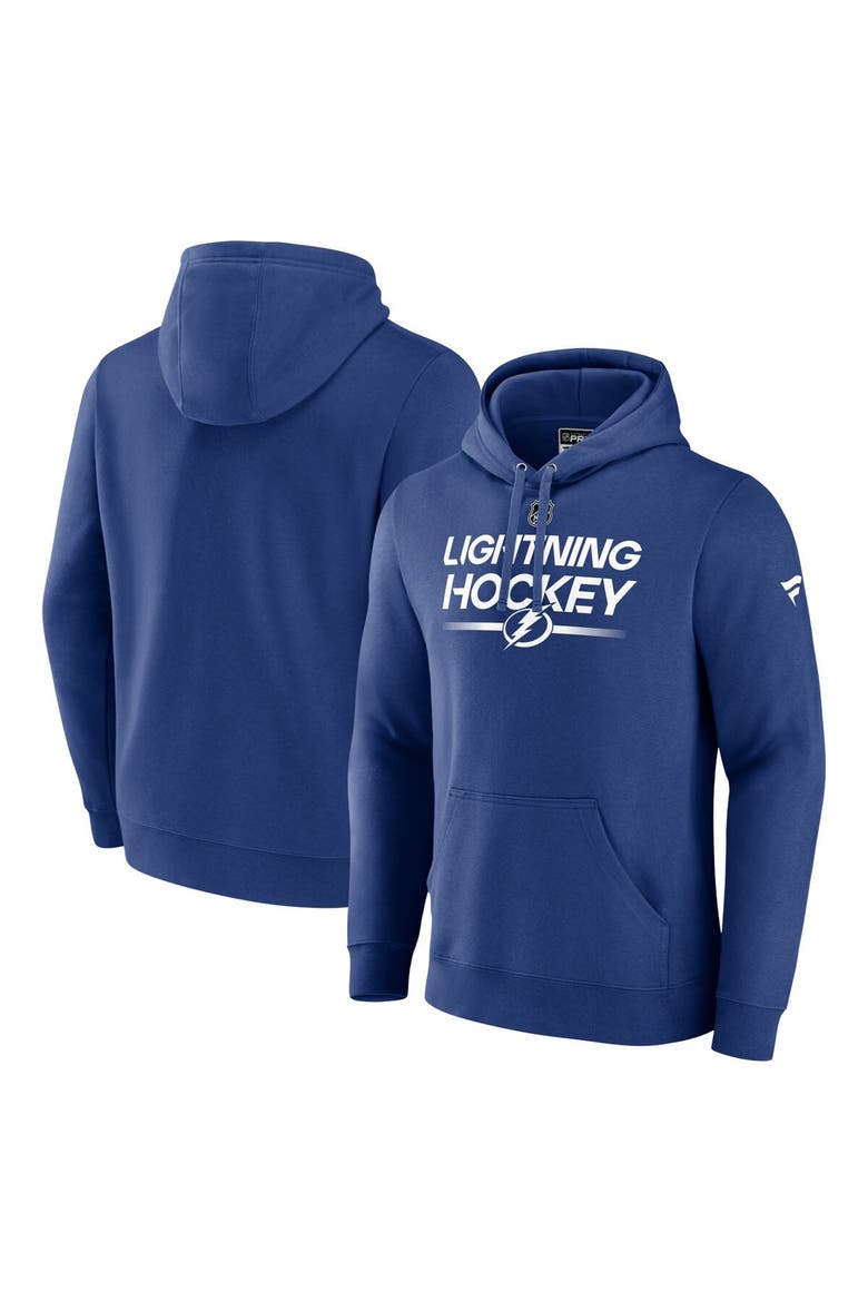 Men's Fanatics Branded  Blue Tampa Bay Lightning Authentic Pro Pullover Hoodie, Main, color, Blue