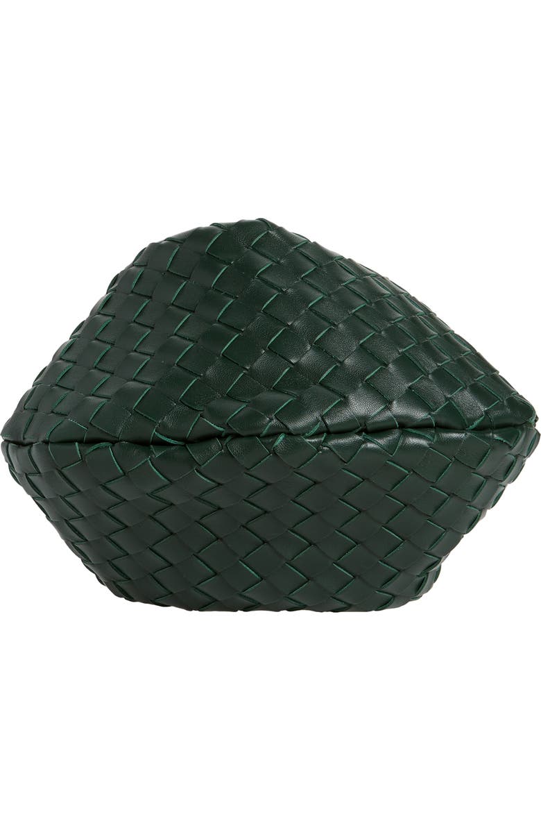 Bottega Veneta Medium Half Moon Woven Top Handle Bag, Alternate, color, Raintree-Gold