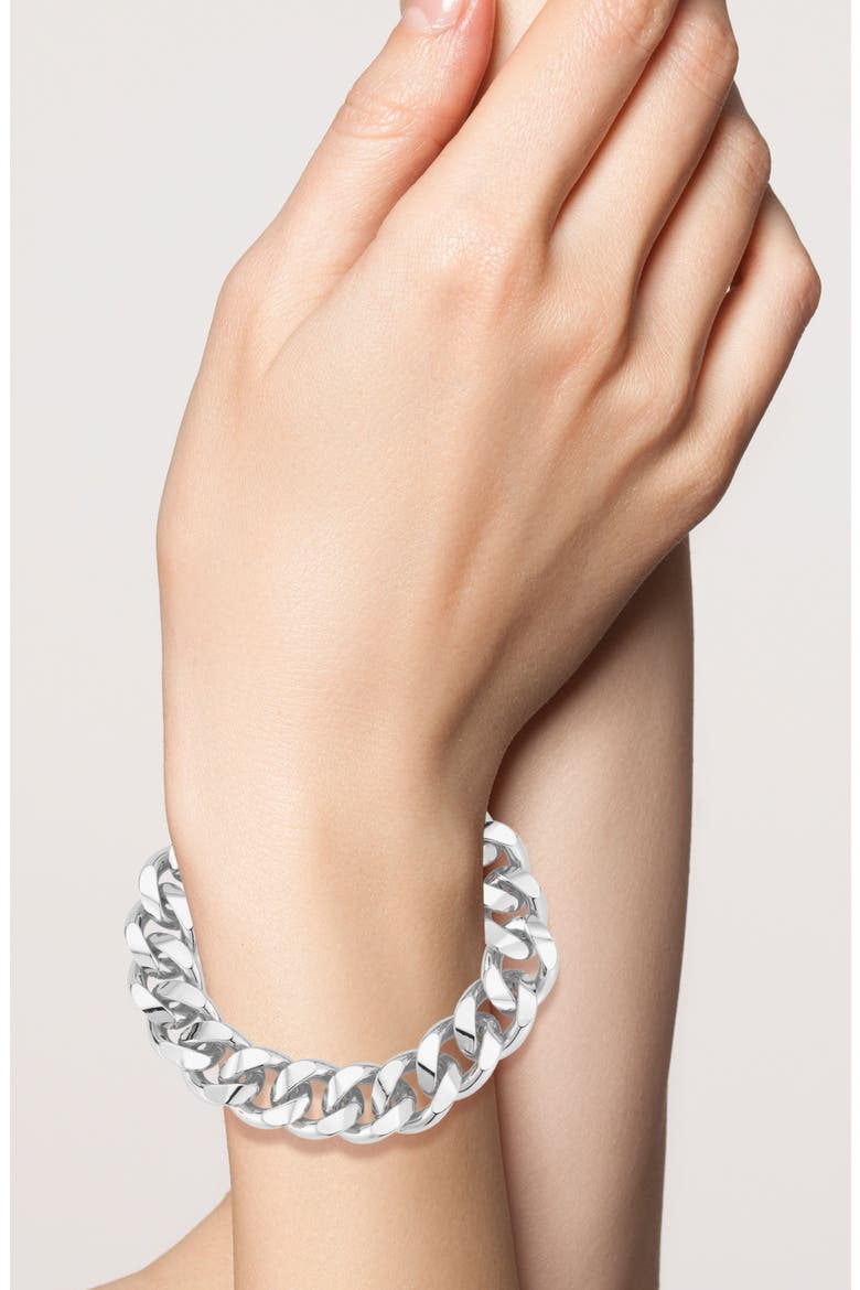 Bold Curb Chain Bracelet, Alternate, color, SILVER