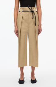 3.1 Phillip Lim Origami Pleat Wide Leg Cropped Trousers