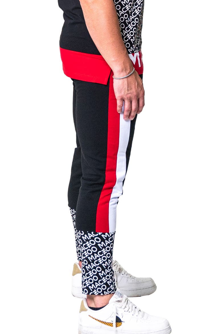 Arrow Zip Hem Joggers, Alternate, color, BLACK