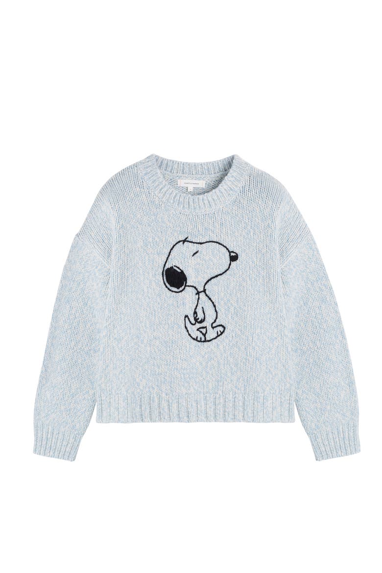 Merino Snoopy Marl Sweater, Alternate, color, Multi Blue