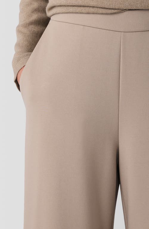 Eileen Fisher Ponte Wide Leg Pants In Brown