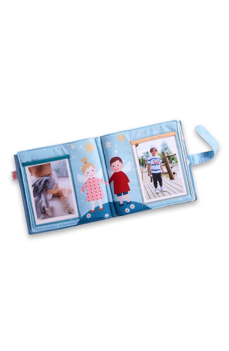 HABA Baby Photo Album - Guardian Angel Soft Cloth Baby Photo Albums - Holds 8 4x6 Photos - New Baby Gift, Sensory Toy for Infants and Toddlers, Alternate, color, Multi