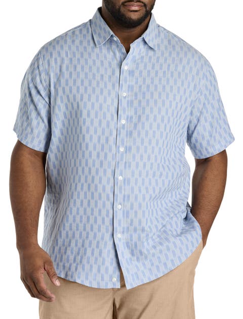 Big & Tall Abstract Checkered Sport Shirt