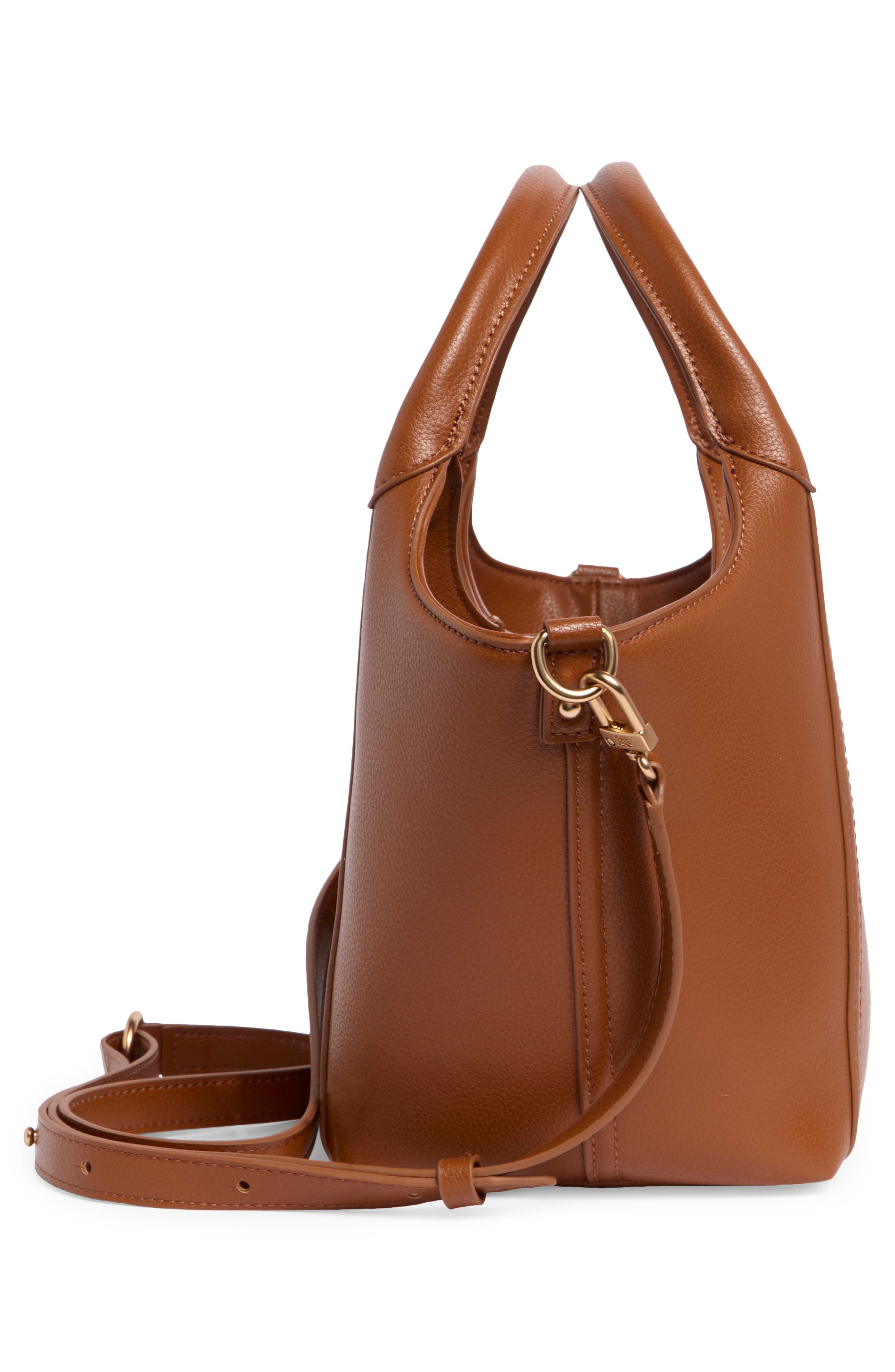 Sam Edelman Mini Sydney Tote Bag, Alternate, color, Cognac