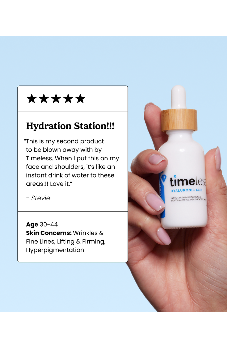 Timeless Skin Care Hyaluronic Acid 100% Pure Serum, Alternate, color, 1Oz