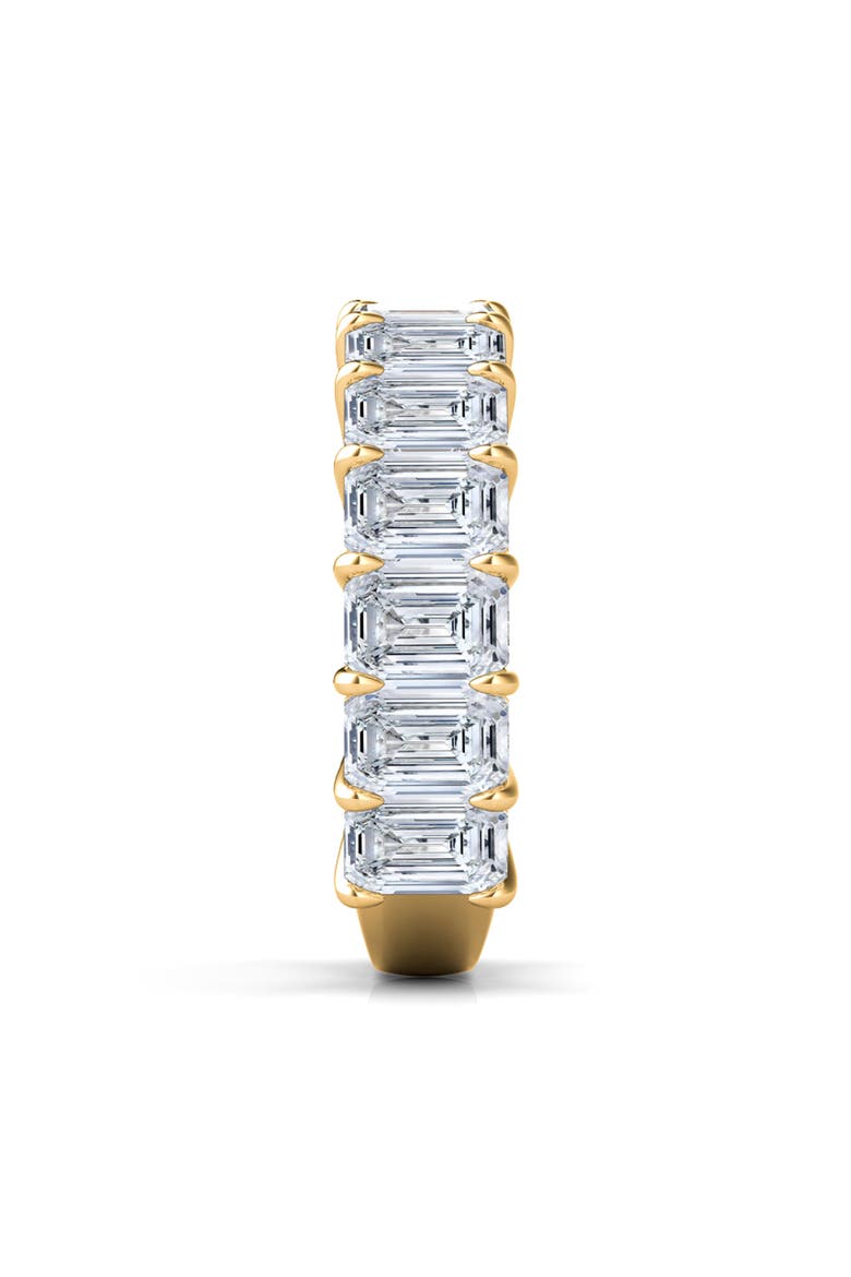 Emerald Cut Lab Created Diamond Eternity Ring, Alternate, color, YELLOW GOLD