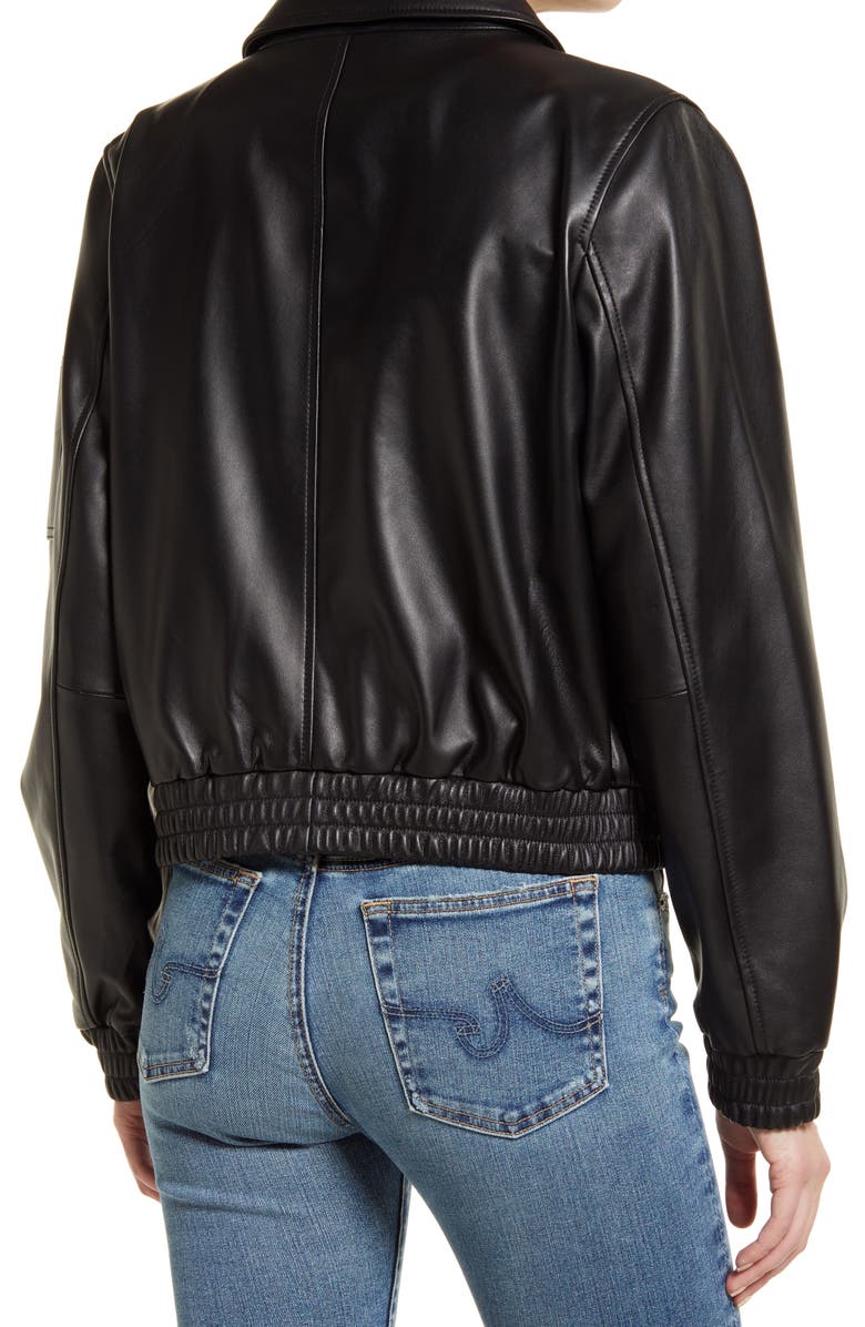 Sam Edelman Leather Bomber Jacket, Alternate, color,