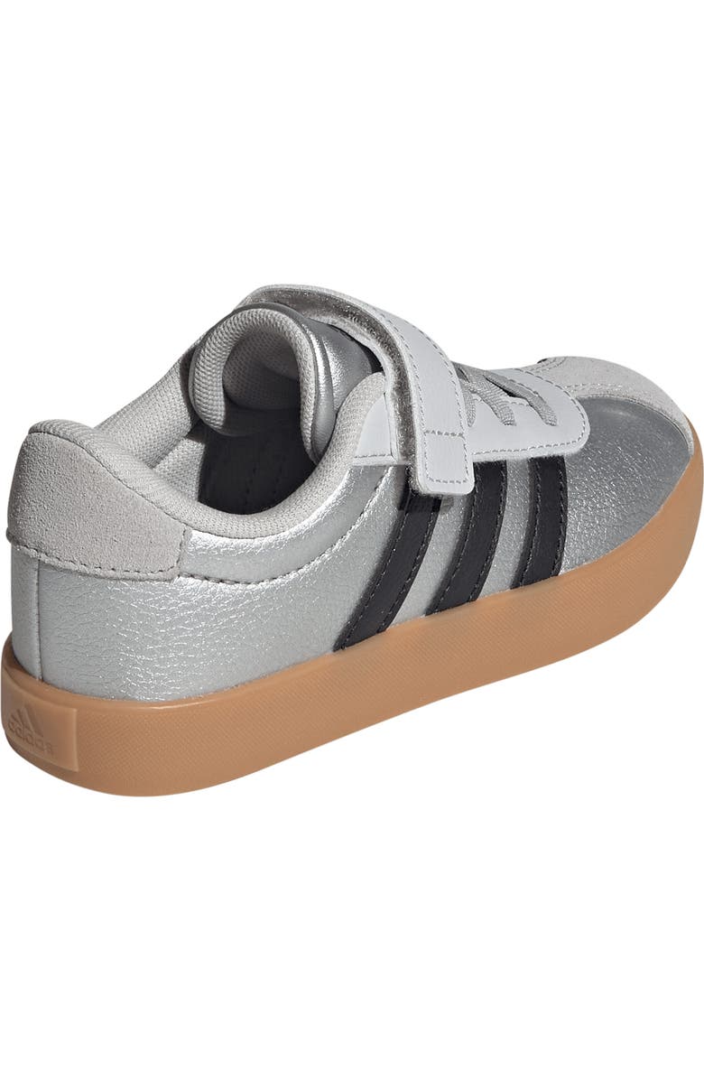 adidas Kids' VL Court 3.0 Sneaker, Alternate, color, Silver / Core Black/ Grey