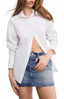 Good American Tie Back Poplin Shirt