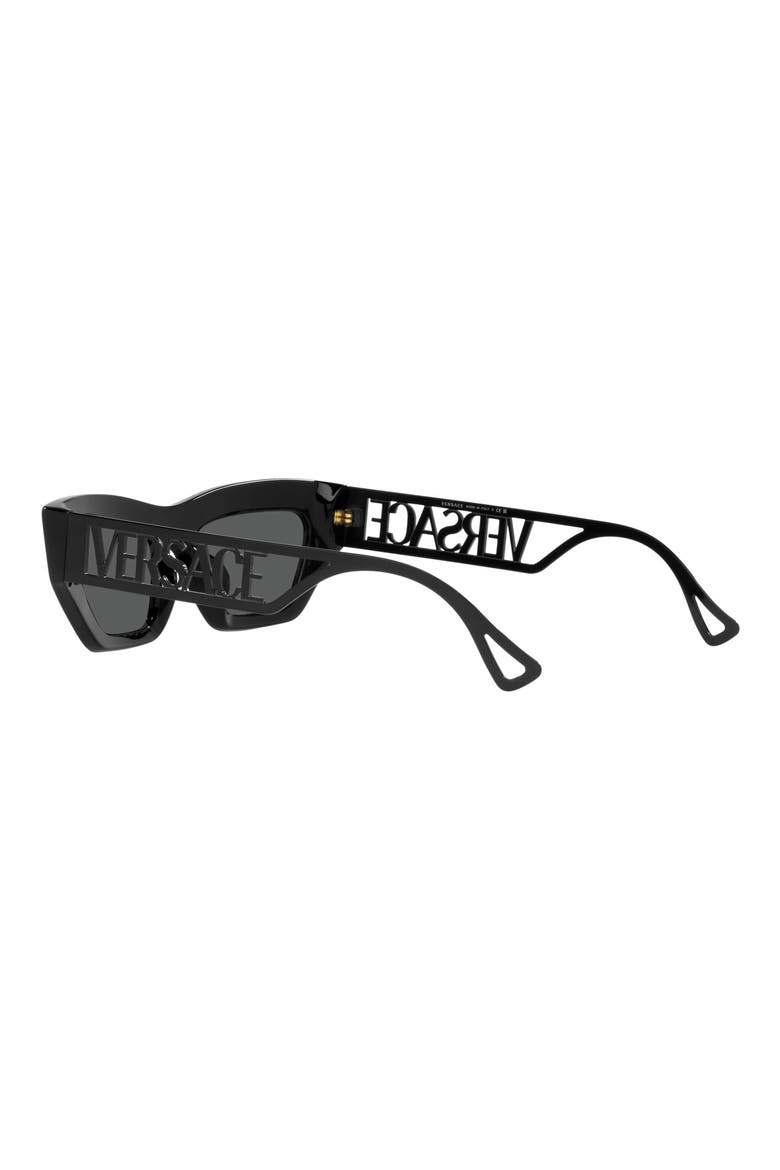 53mm Irregular Sunglasses, Alternate, color, BLACK