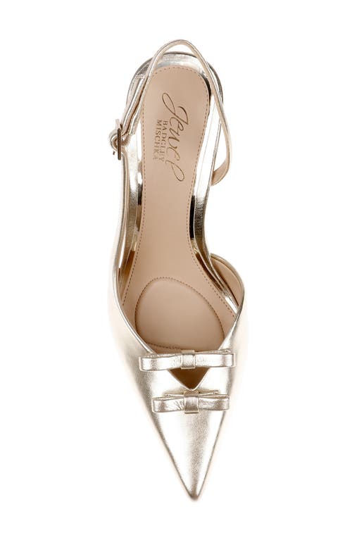 Jewel Badgley Mischka Ellery Slingback Pointed Toe Pump In Gold
