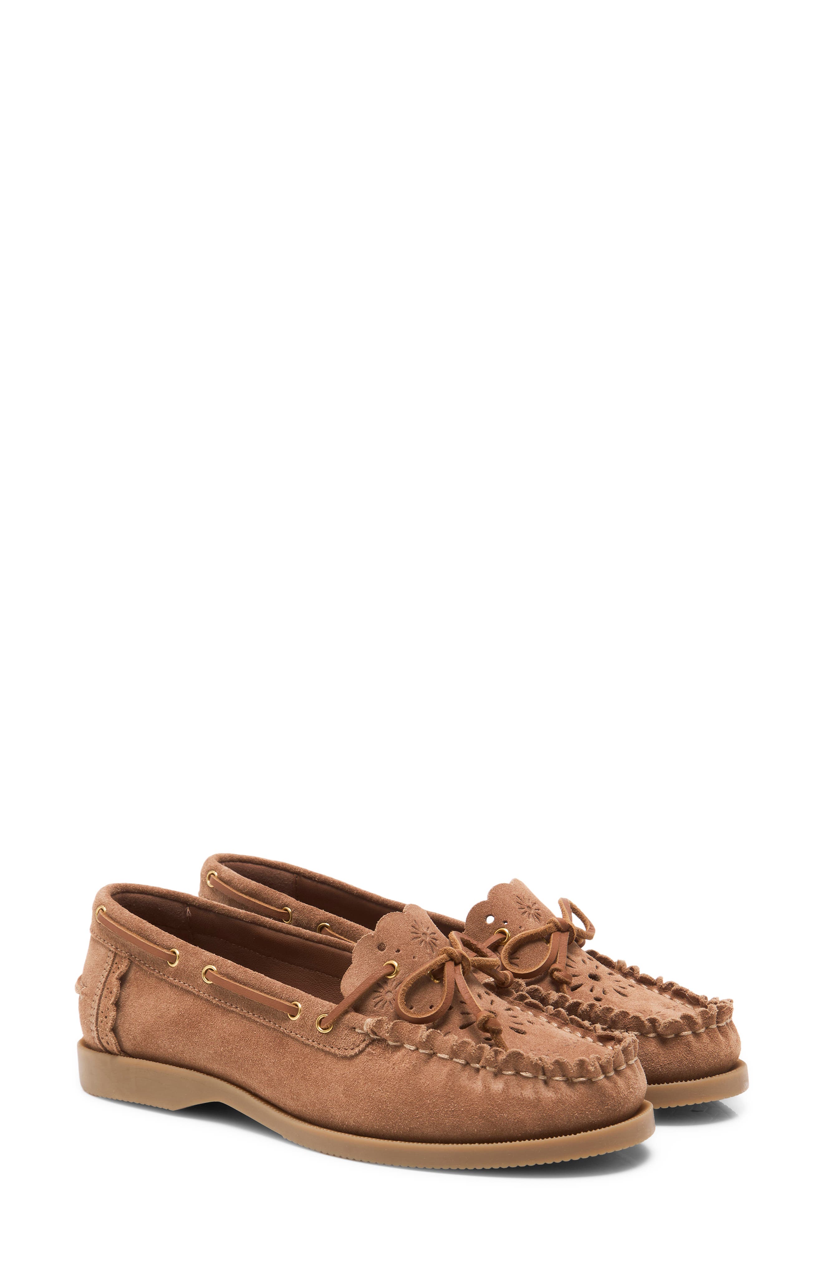 Free People Lagoon Cutout Boat Shoe, Alternate, color, 