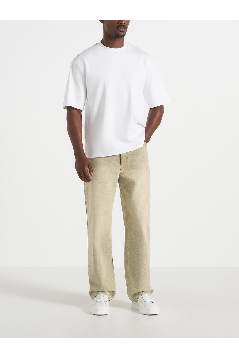 DN002 Relaxed Fit Denim Jeans, Main, color, Sage