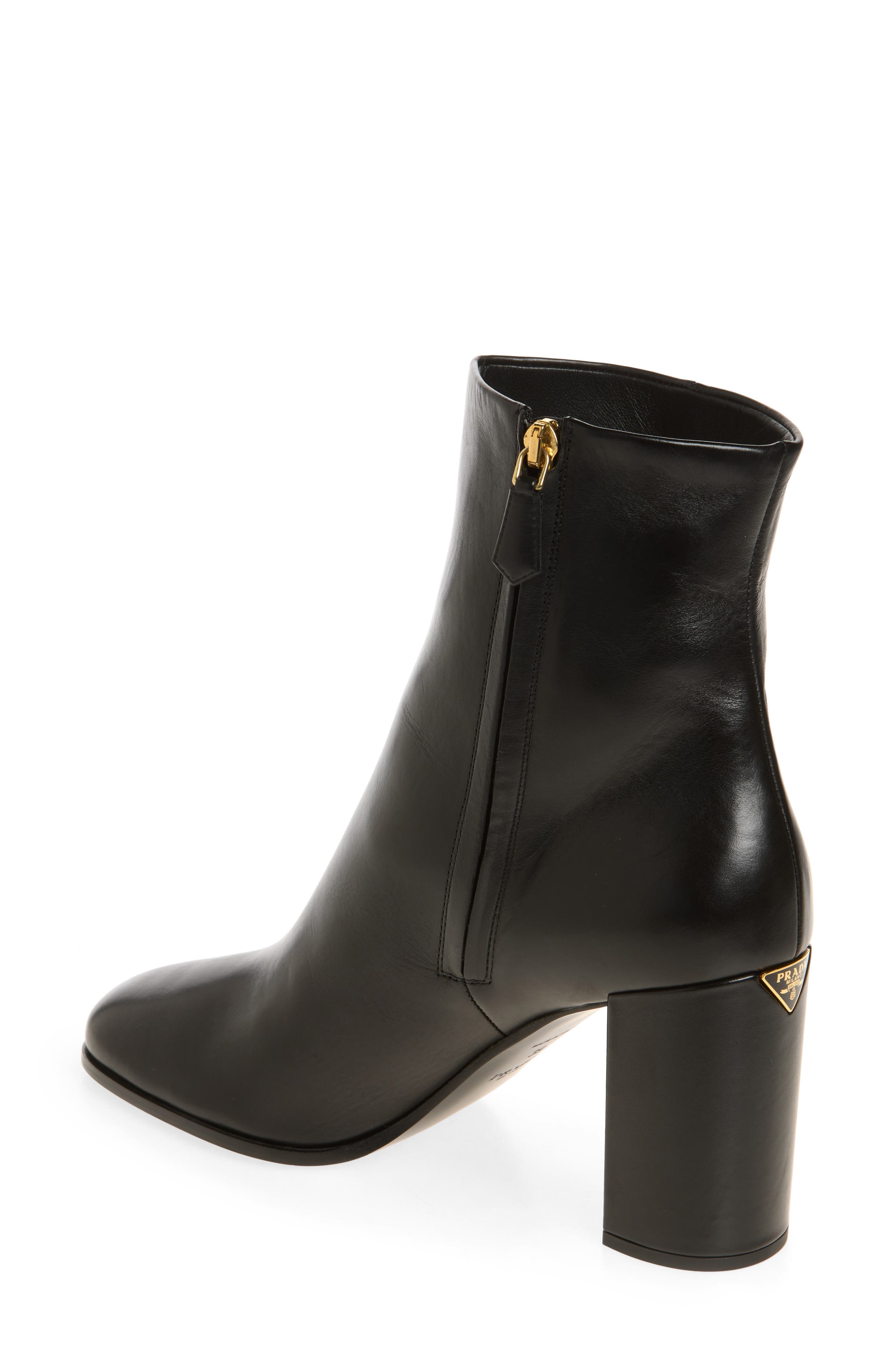 Leather Bootie, Alternate, color, NERO