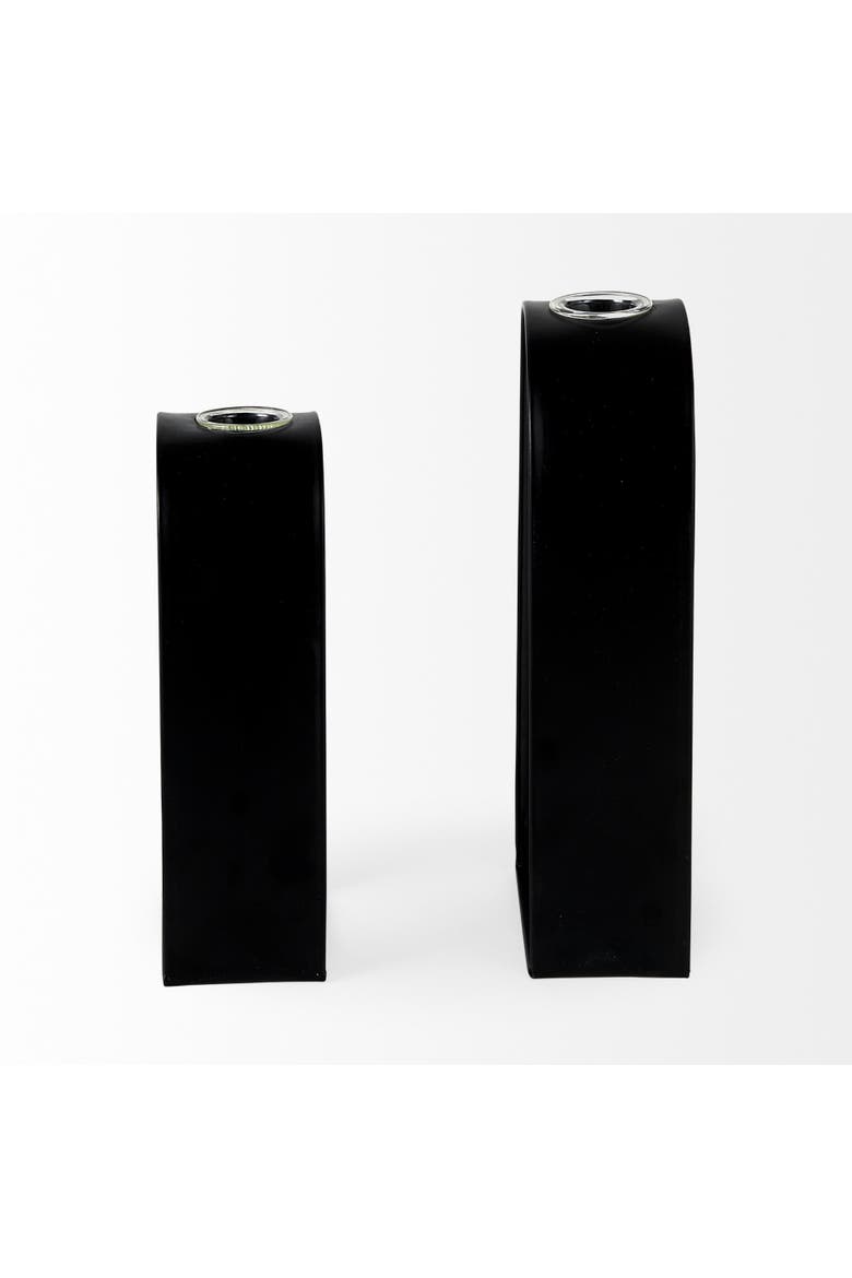 Boyer Set of Two Test Tube Decorative Objects, Alternate, color, Black