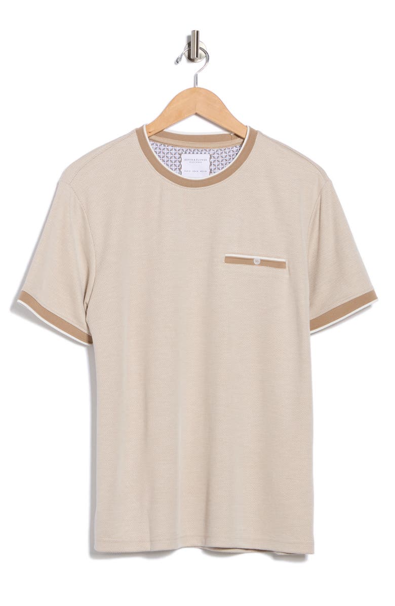 Cactus Man Contrast Tipping Short Sleeve T-Shirt, Alternate, color, Sand