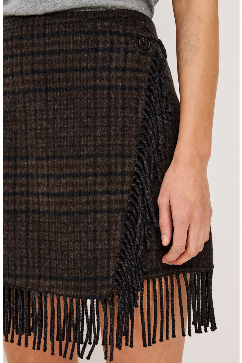 Vista Wool Blend Wrap Skirt, Alternate, color, HIGHLAND PLAID