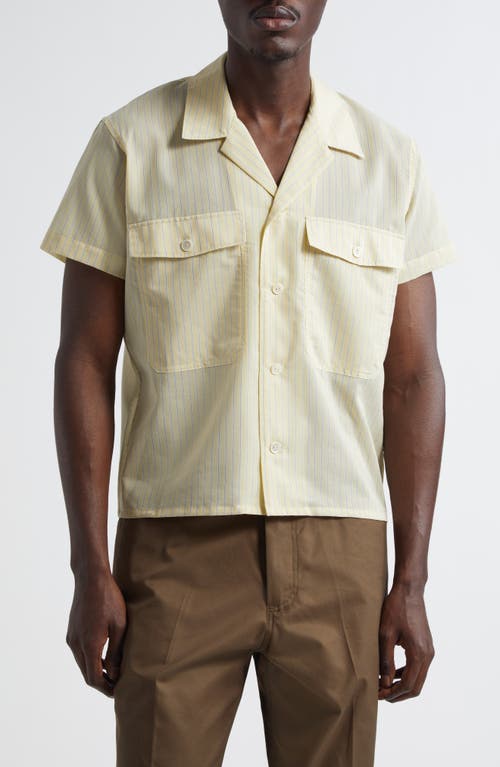 Second Layer Stripe Camp Shirt in Yellow Stripe 3068  product